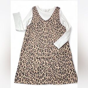 H&M Leopard Print Dress with White Top